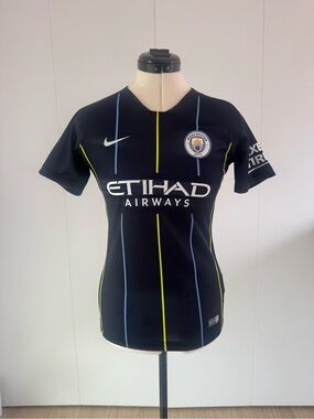 2019 Manchester City Vincent Kompany Jersey (Blue with Stripes)